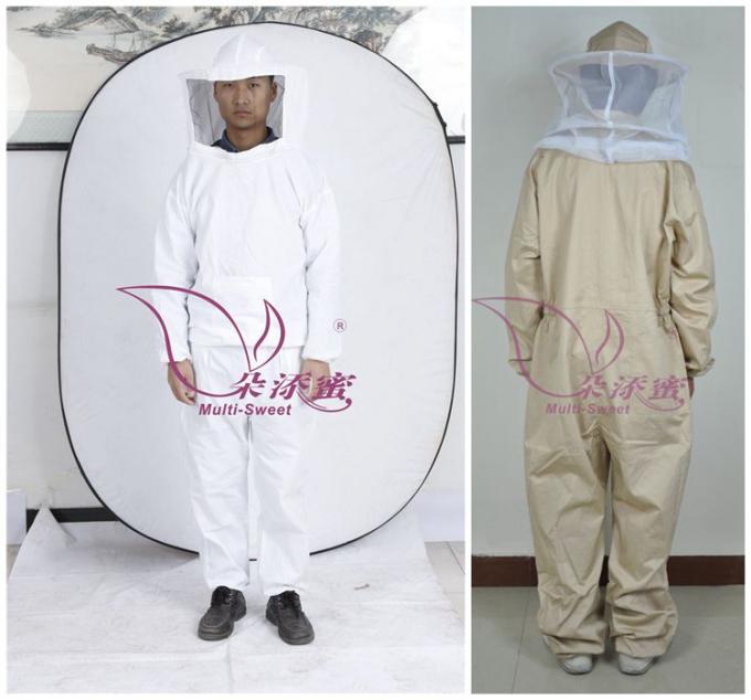 Media chaqueta blanca de la protección de la apicultura del cuerpo de Brown para el apicultor