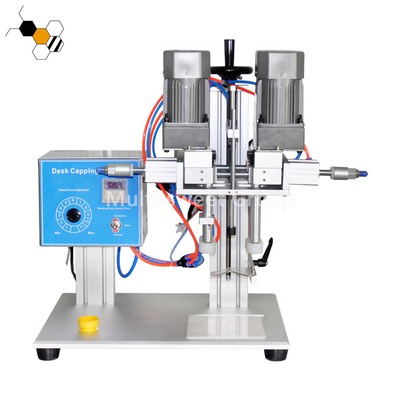 SS neumáticos que capsulan a Honey Bottle Sealing Machine Positioning